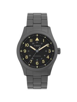 Timex - Men Black Round Stainless Steel Dial Analog Watch- TW2V41700X6 (M)