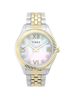 Timex - Women Off White Round Stainless Steel Dial Analog Watch- TW2V45600UJ (M)