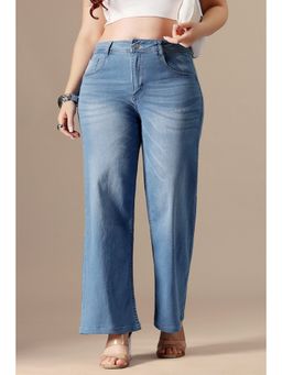 Miss Chase - A+ Curve Collection Plus Size Women Light Blue Stretchable Denim Jeans