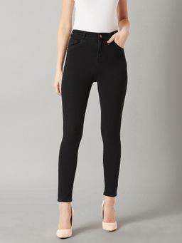 Miss Chase - Women Black Skinny Fit High Rise Clean Look Stretchable Denim Jeans