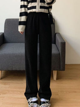 Outzidr - Black High Waist Street Style Pant