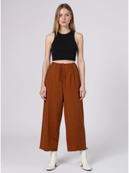 Outzidr - Brown Side Pocket Cargo Street Style Pant
