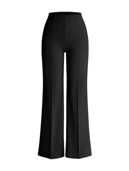 Outzidr - Black Flared Solid Pant