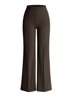 Outzidr - Brown Flared Solid Pant