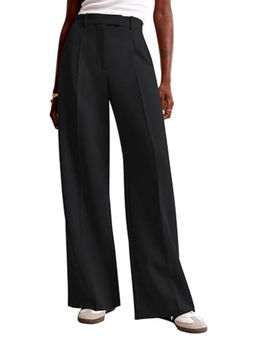 Outzidr - Black Flap Over Waistband Trouser