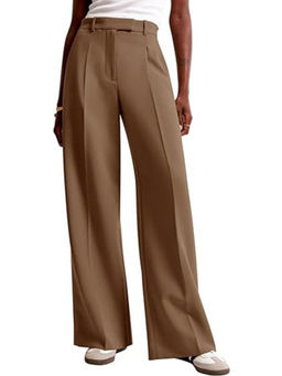 Outzidr - Beige Flap Over Waistband Trouser