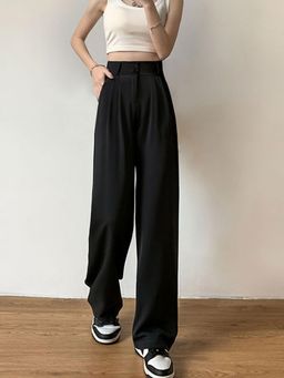 Outzidr - Black Regular Fit Street Style Pant