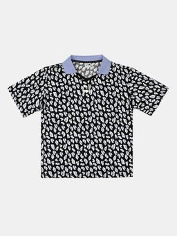 Puma - Classics 90s Prep Aop Girls Black T-shirt