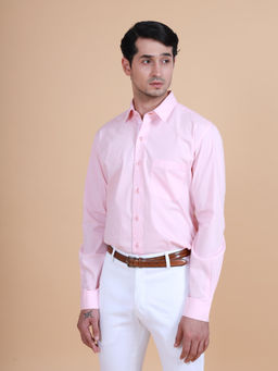 R R Blue - Pink Hand Stitch Detailing Shirt
