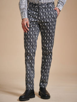 R R Blue - Stylised Black Tapered Pant