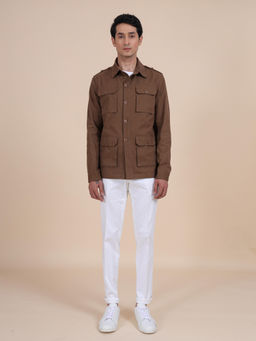 R R Blue - Brown Military Jacket
