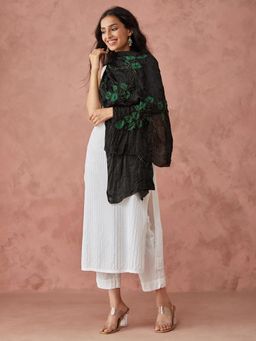 Fabindia - Women Fabric Black Tie & Dye Stole