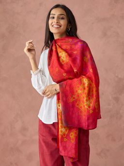 Fabindia - Women Fabric Red Printed Stole