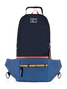 Monkey Troopers - Unisex Convertible Backpack Banger - Navy-Black