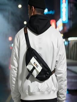 Monkey Troopers - Unisex Crossbody Bag Vibe - Black-White