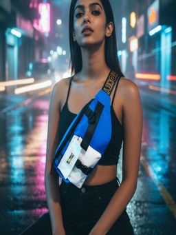 Monkey Troopers - Unisex Crossbody Bag Vibe - Blue-White