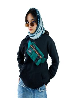 Monkey Troopers - Unisex Crossbody Bag Pock star - Dark Green