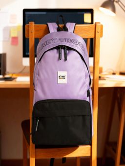 Monkey Troopers - Unisex Laptop Backpack Shaggy Plus - Lavender-Black