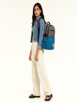 Monkey Troopers - Unisex Laptop Backpack Glitch - Blue-Grey