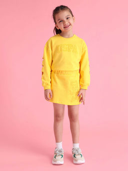 U.S. POLO ASSN. - Girls Cotton Printed Skorts Yellow