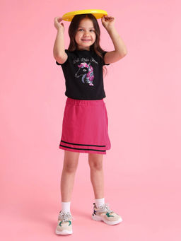 U.S. POLO ASSN. - Girls Cotton Knit Skorts Pink