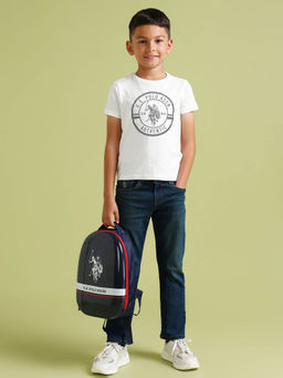 U.S. POLO ASSN. - Boys Pure Cotton Regular T-Shirt White