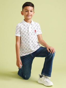 U.S. POLO ASSN. - Boys Regular Fit Polo T-Shirt White