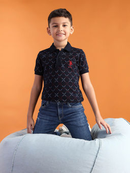 U.S. POLO ASSN. - Boys Regular Fit Polo T-Shirt Navy Blue