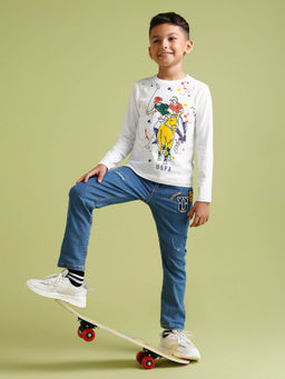 U.S. POLO ASSN. - Boys Pure Cotton Regular T-Shirt White