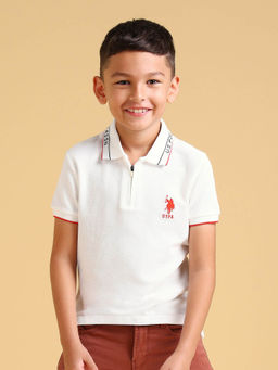 U.S. POLO ASSN. - Boys Regular Fit Polo T-Shirt White
