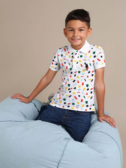 U.S. POLO ASSN. - Boys Regular Fit Polo T-Shirt White