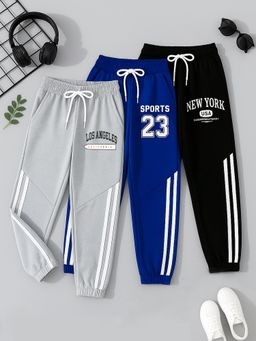 Kuchipoo - Multi-Color Cotton Blend Trackpant (Pack of 3)