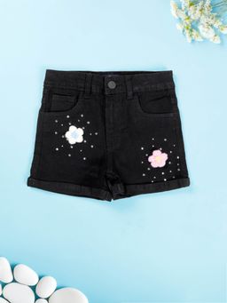 KiddoPanti - Black Denim Shorts