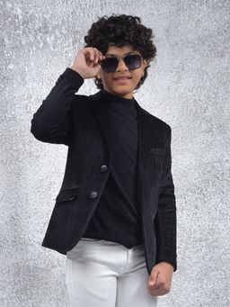 CRIMSOUNE CLUB - Black Polyester Full Sleeves Blazer