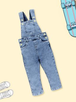 KiddoPanti - Blue Denim Sleeveless Dungaree