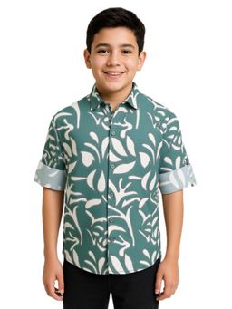 CHARCHIT - Blue Cotton Full Sleeves Shirt