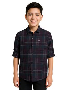 CHARCHIT - Purple Cotton Full Sleeves Shirt