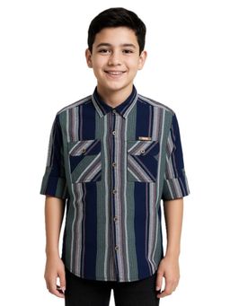 CAVIO - Multi-Color Cotton Full Sleeves Shirt