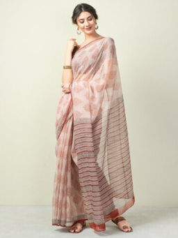 Fabindia - Cotton Silk Bagru Print Sari