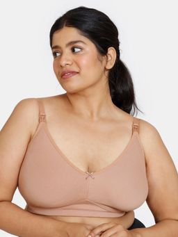 Zivame - Maternity Double Layered Non Wired 3-4th Coverage Nursing Bra - Roebuck