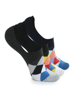 Crusset - Men No-Show Pack of 3 Socks In Multi-Color
