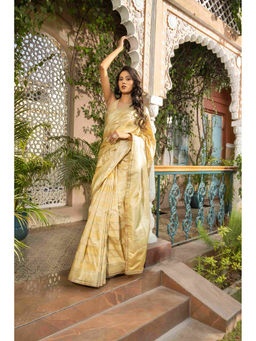 Zal from Benaras - Rangkaat Pure Silk Banarsi Handloom Saree with Unstitched Blouse