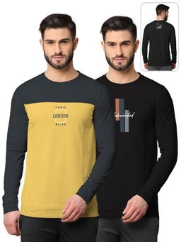 BULLMER - Printed Full Sleeve Sweatshirts For Men Multi-color (Pack of 2)