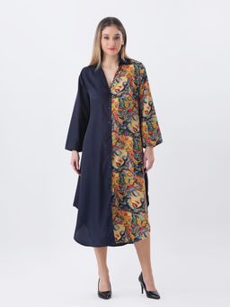 Qurvii - Face Print Shirt Dress
