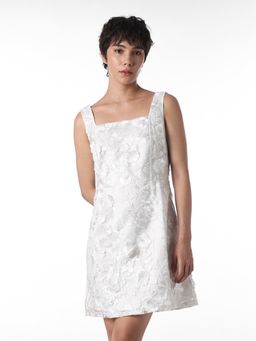 ONLY - Womens Embroidered Regular Fit White Dress