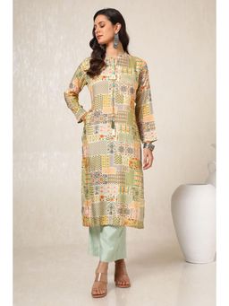 Soch - Women Multi-Color Viscose Muslin Printed Motifs with Tassels Kurta