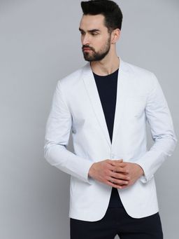 SHOWOFFFF - Men White Printed Blazer