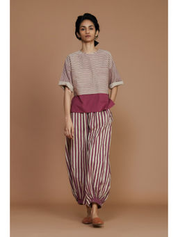 Mati - Ivory with Mauve Striped Cb Ekin Co-Ord (Set of 2)