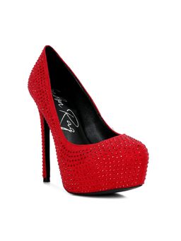 London Rag - Embellished Red Pumps