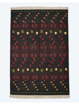 Fabindia - Grey Bageecha Dhakai Cotton Dhurrie (4x6 feet)